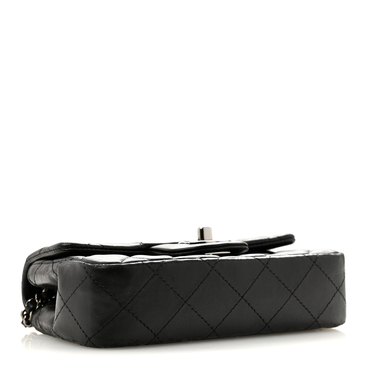 Chanel Lambskin Quilted Extra Mini Rectangular Flap Black 4 of 14