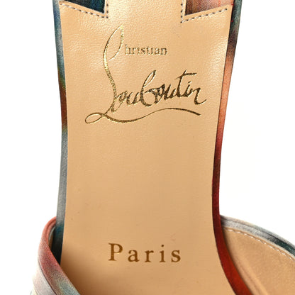 Christian Louboutin Crepe Satin Ombre Nicol Is Back 85 Slide Sandals 37 Loubi 6 of 7