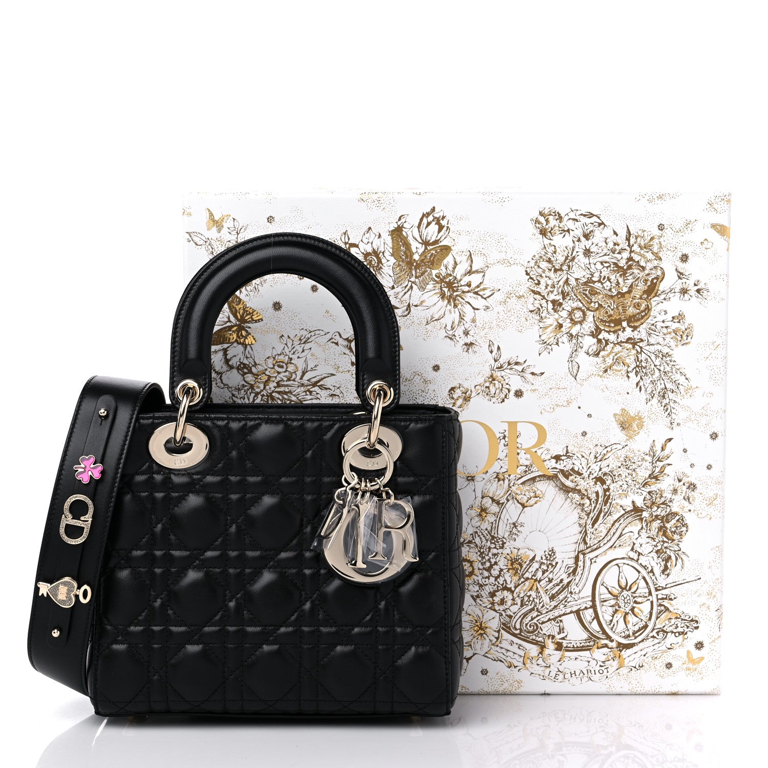 Christian Dior Lambskin Cannage Small My ABCDior Lady Dior Black 8 of 8