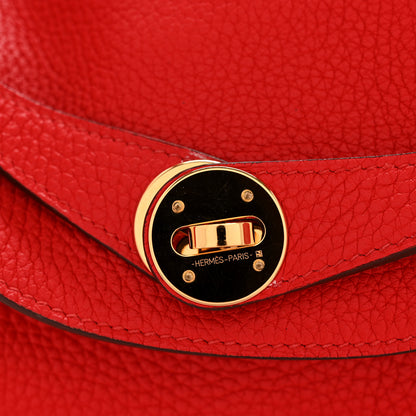 Hermes Taurillon Clemence Lindy 26 Rouge De Coeur 11 of 13