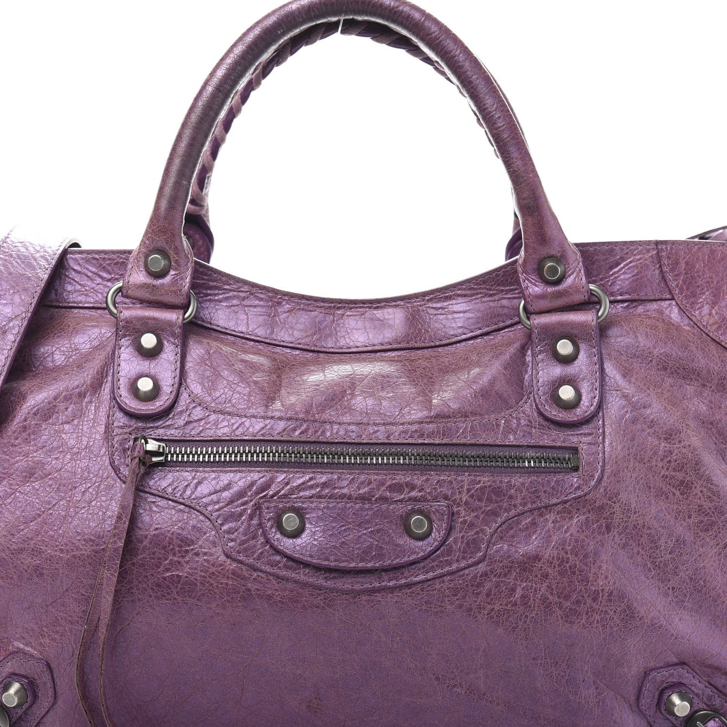 Agneau Classic Hardware City Metallic Purple