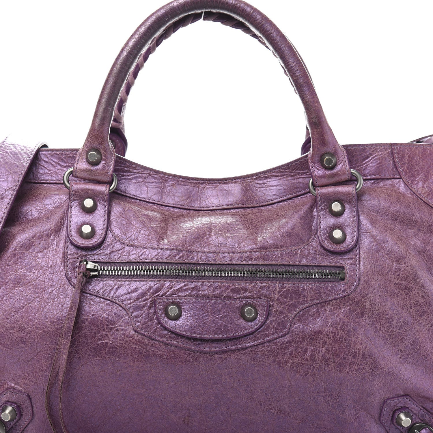 Balenciaga Agneau Classic Hardware City Metallic Purple 16 of 16
