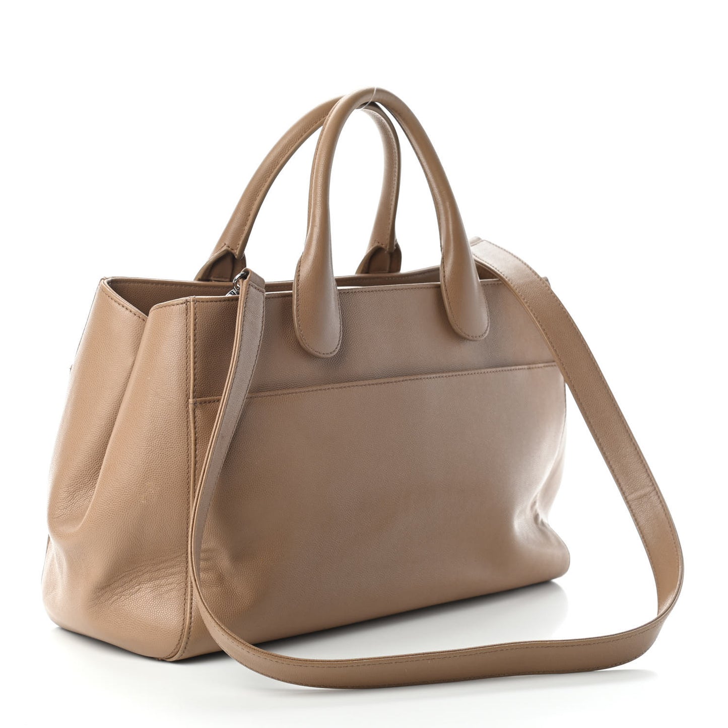 Caviar Medium Cerf Executive Shopper Tote Beige
