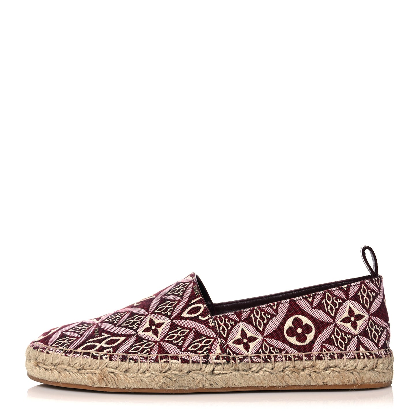 Jacquard Since 1854 Starboard Espadrille Flats 38 Bordeaux