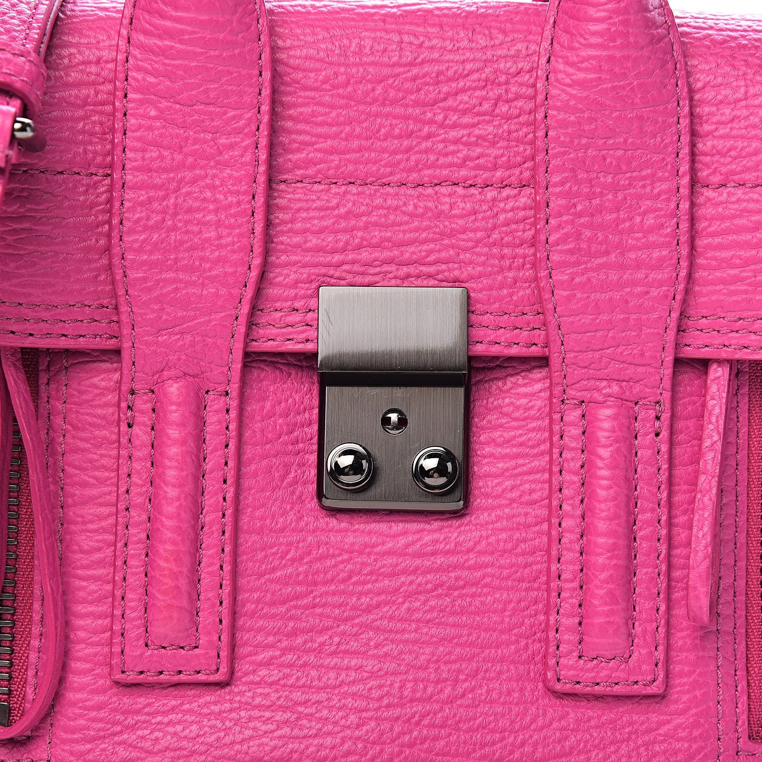 3.1 Phillip Lim 3.1 Textured Calfskin Mini Pashli Satchel Fuchsia 10 of 10