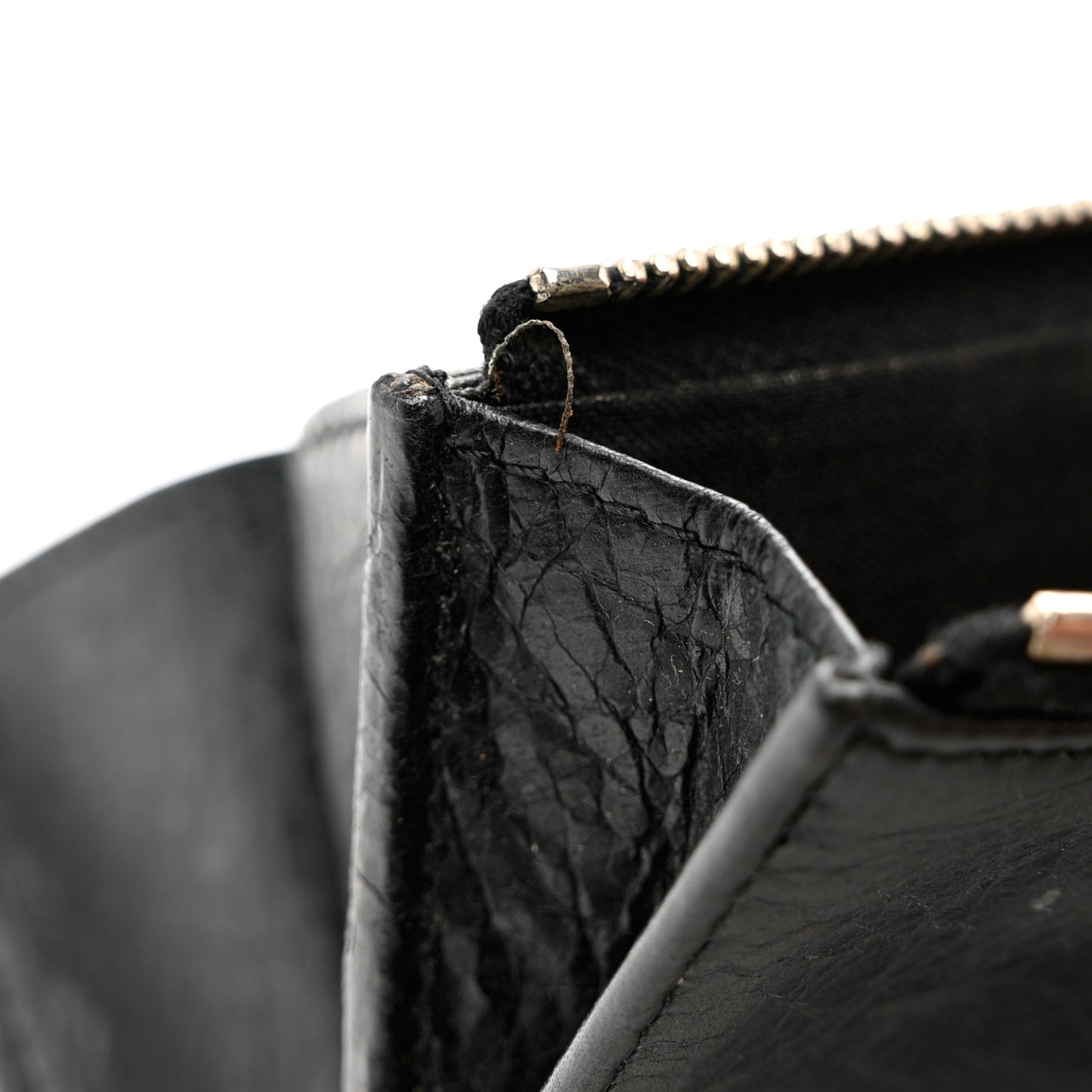 Agneau Giant Brogues Hardware Money Wallet Black