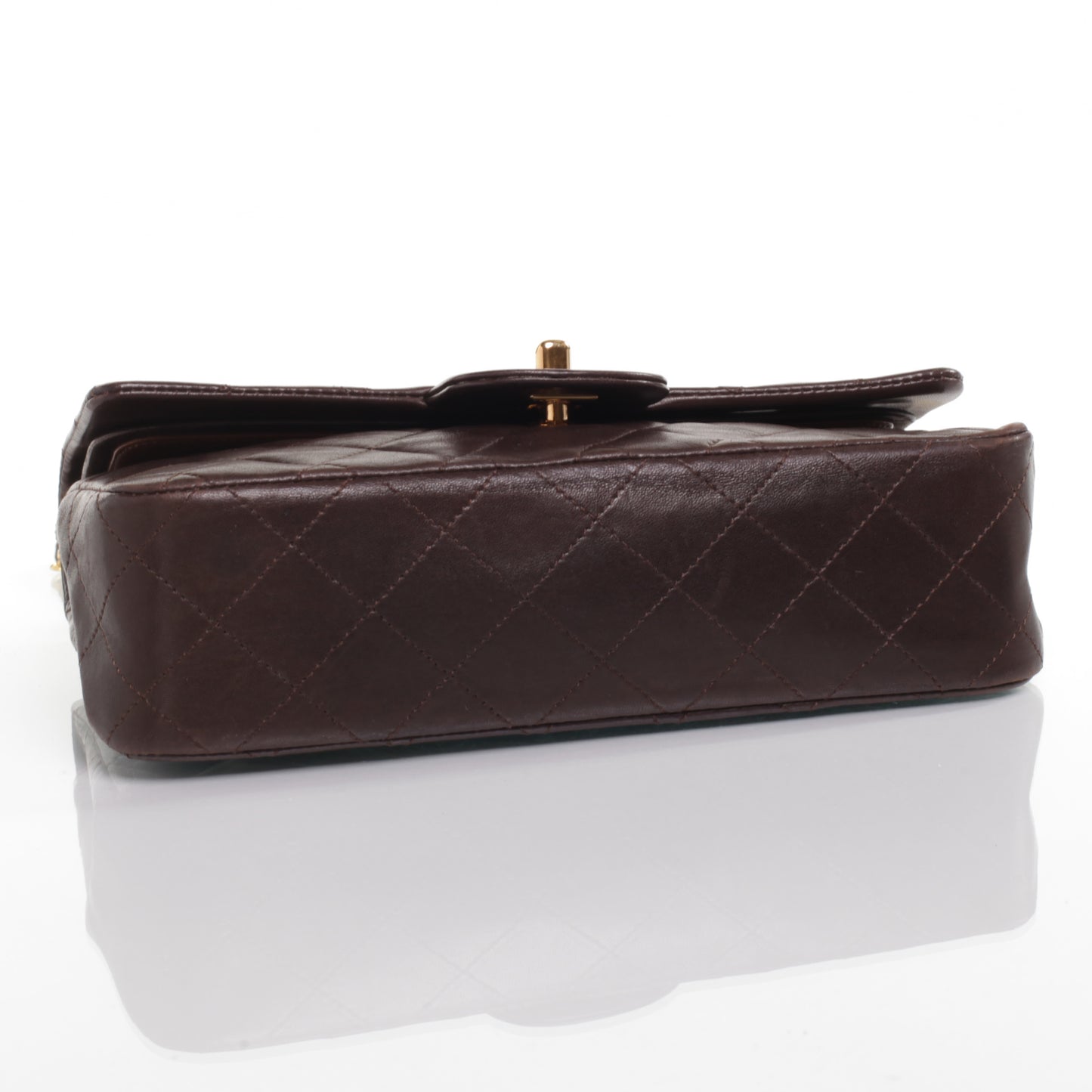 Lambskin Small Double Flap Brown