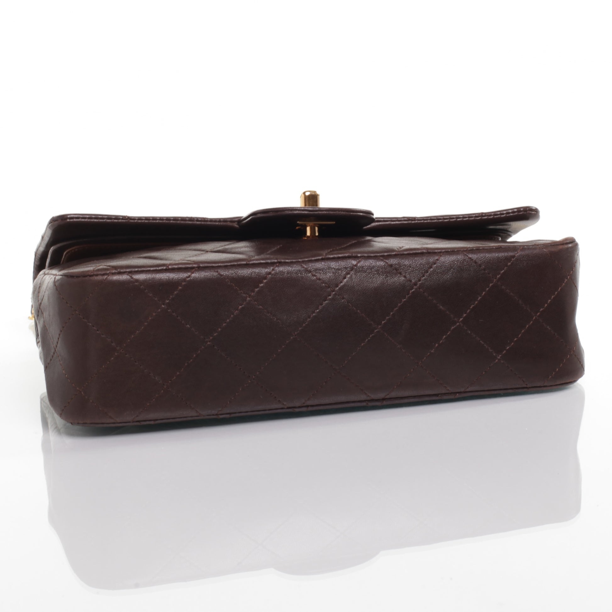 Chanel Lambskin Small Double Flap Brown 6 of 10