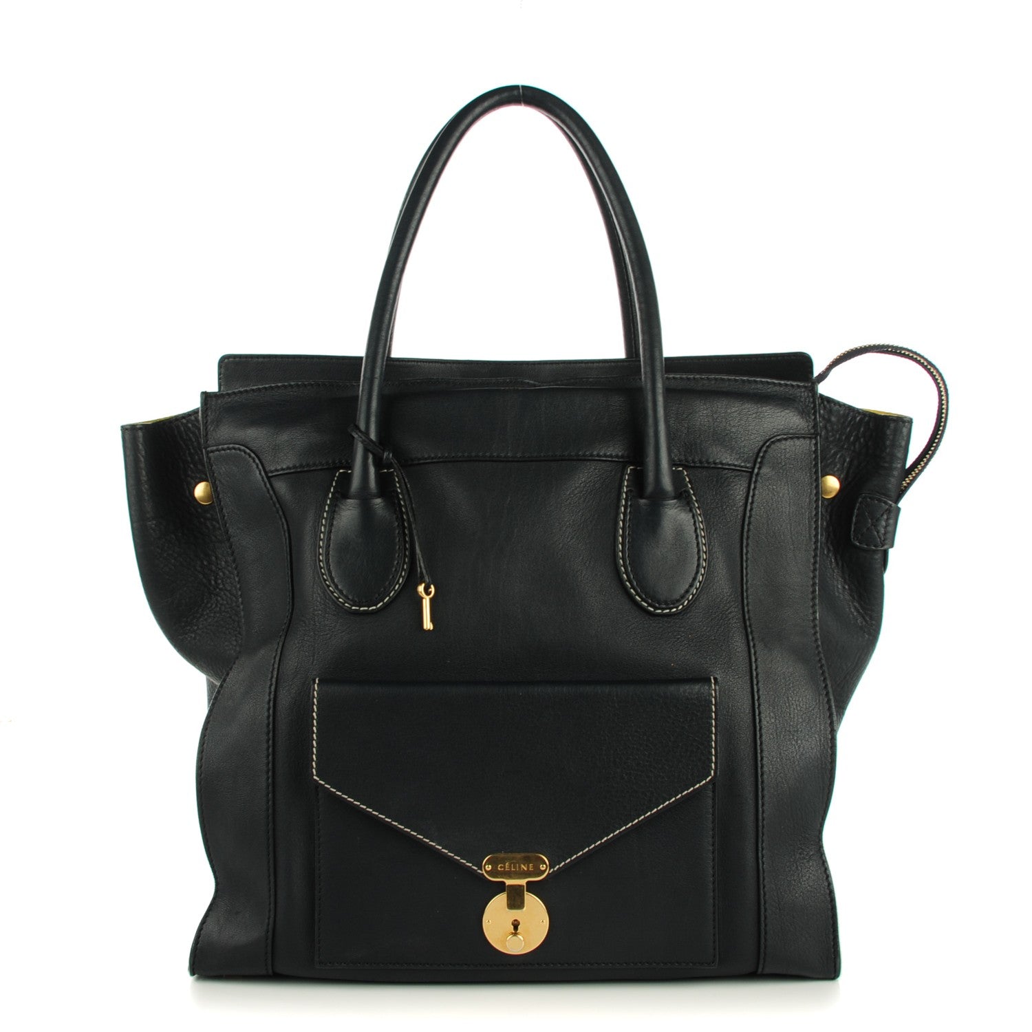 Celine Smooth Calfskin Medium Envelope Luggage Navy 1 of 9