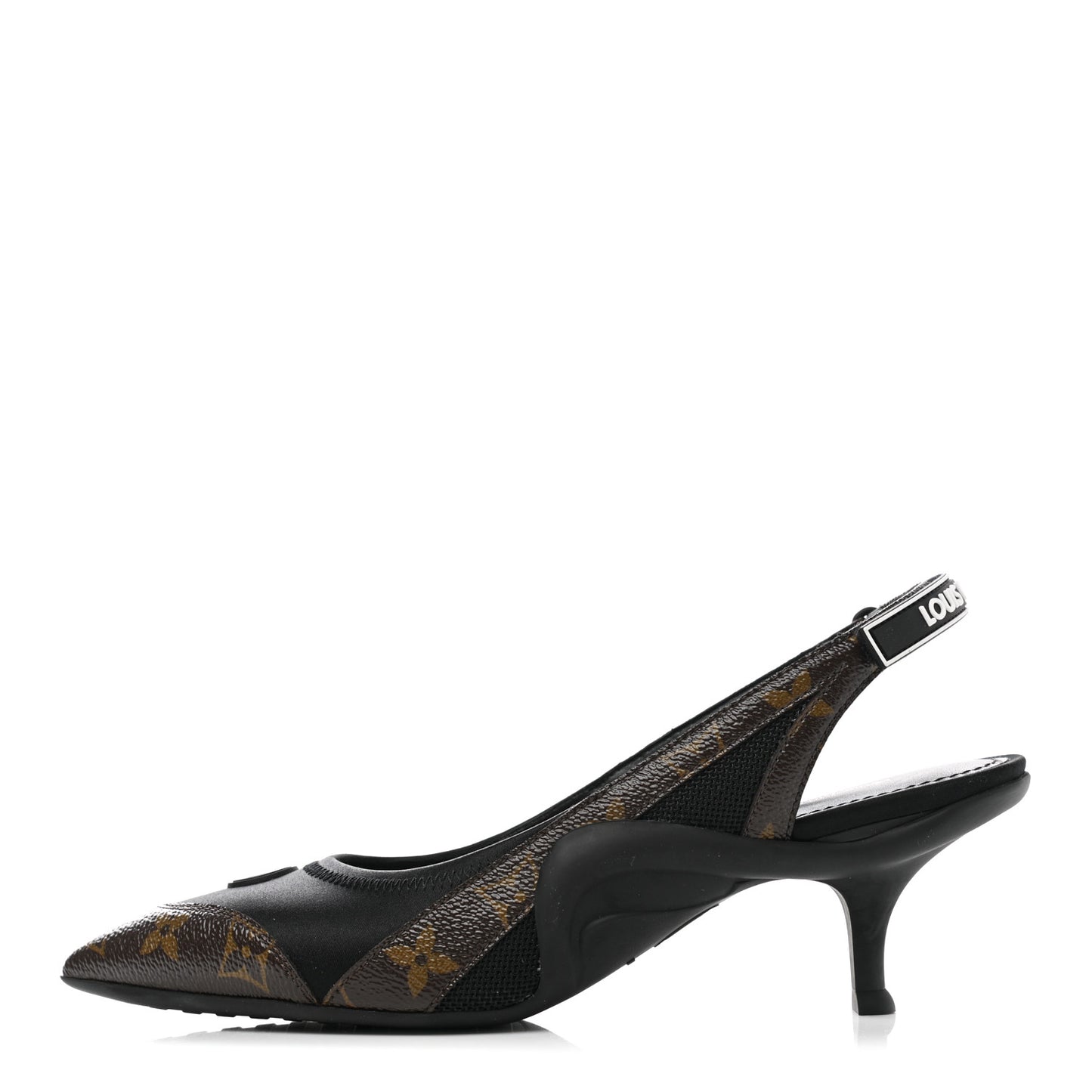 Monogram Call Back Sling Back Pumps 37.5 Black