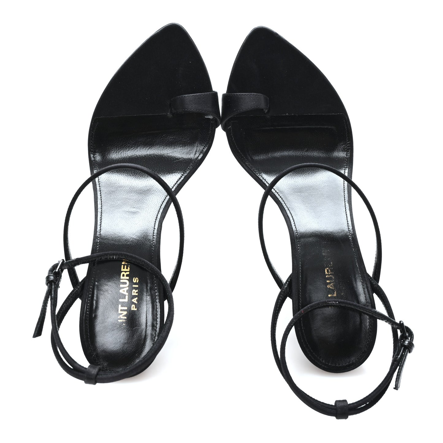 Crepe Satin Dive 110 Mule Sandals 38 Black