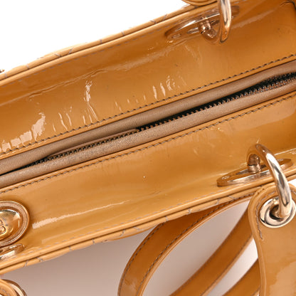 Christian Dior Patent Cannage Medium Lady Dior Beige 13 of 13