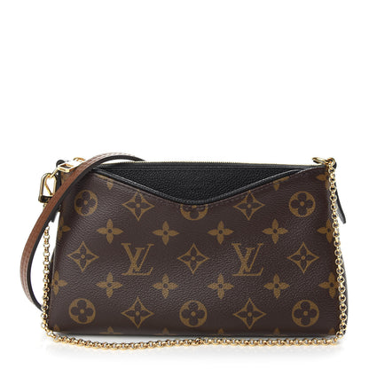 Louis Vuitton Monogram Pallas Clutch Black 1 of 8