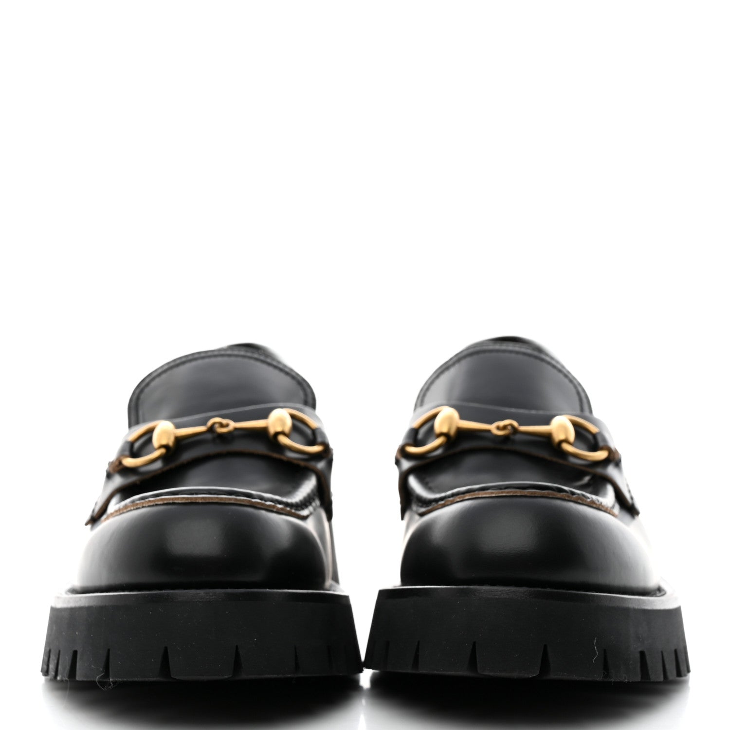 Gucci Cordovan Lux Womens Harald Horsebit 25mm Platform Loafers 38 Black 2 of 8