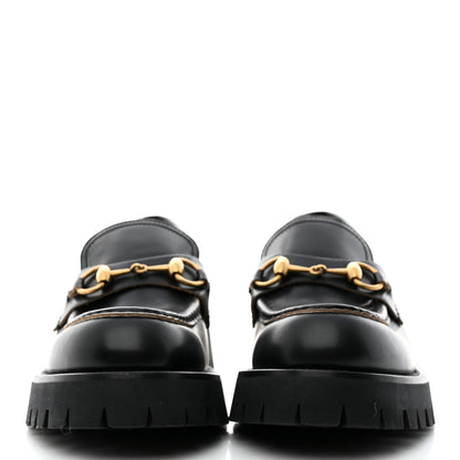 Gucci Cordovan Lux Womens Harald Horsebit 25mm Platform Loafers 38 Black 2 of 8