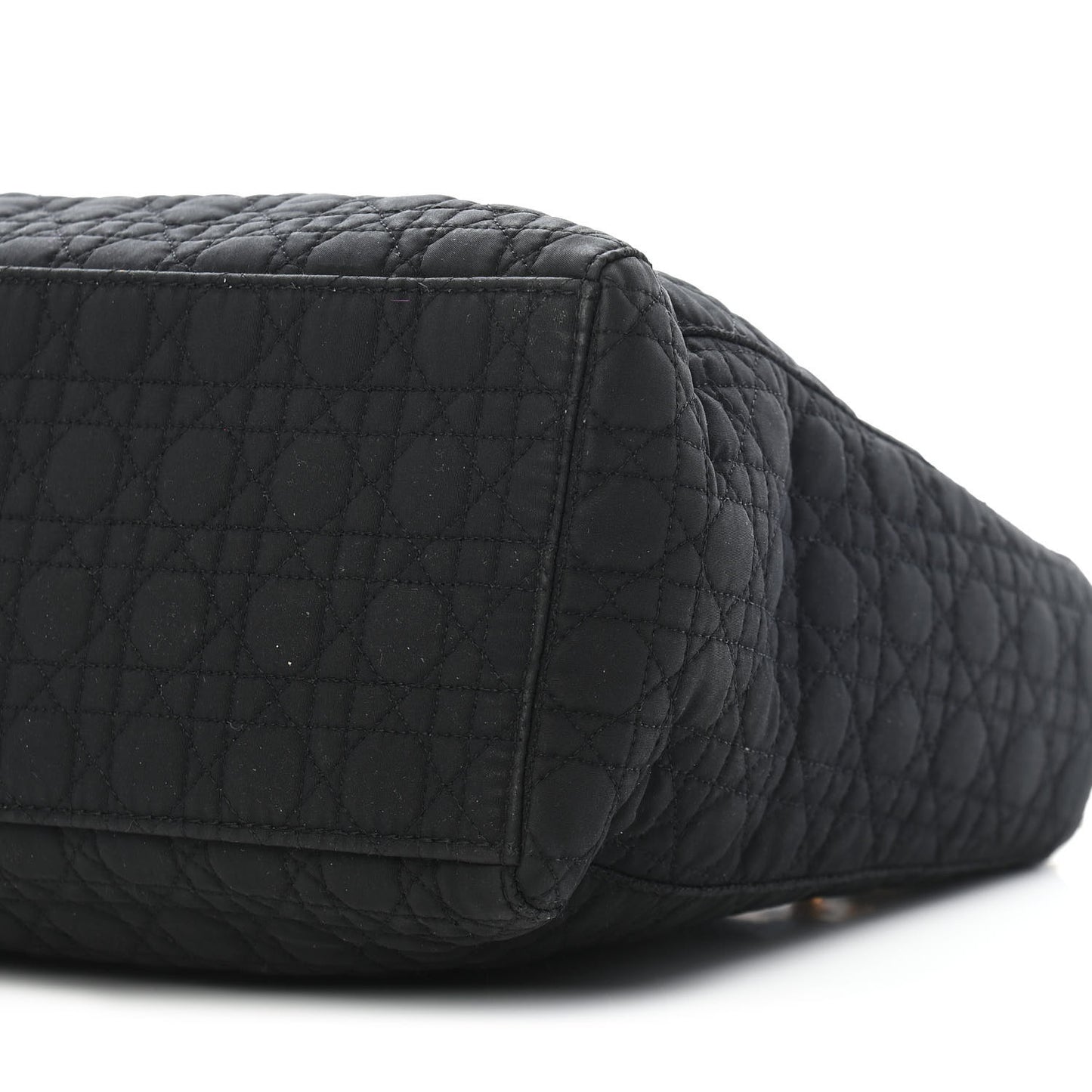 Nylon Cannage Medium Lady Dior Black