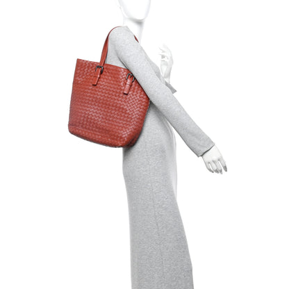 Bottega Veneta Nappa Intrecciato Light Calf Shopper Tote Corallo 2 of 9