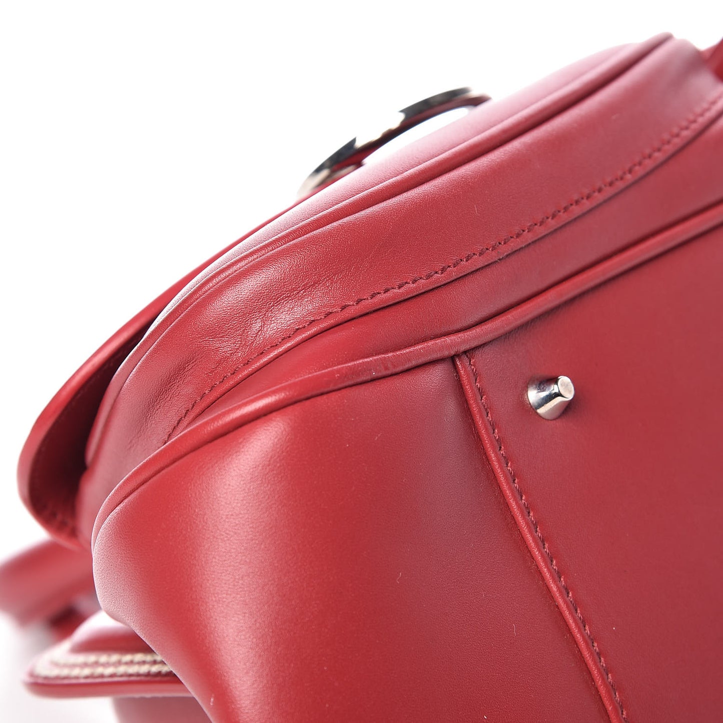 Calfskin Medium Detective Satchel Red
