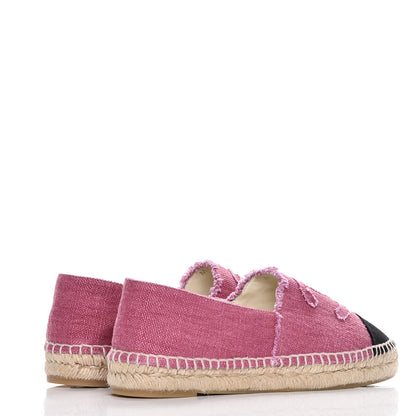 Chanel Linen CC Espadrilles 39 Pink 4 of 10