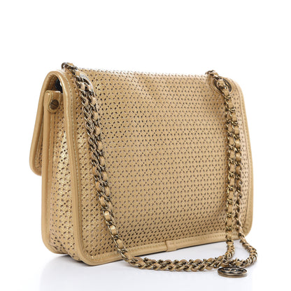 Chanel Metallic Perforated Calfskin Small Up In The Air Flap Gold 3 of 14