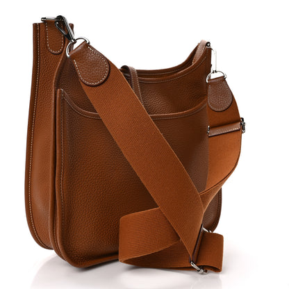 Hermes Taurillon Clemence Evelyne III PM Gold 3 of 13