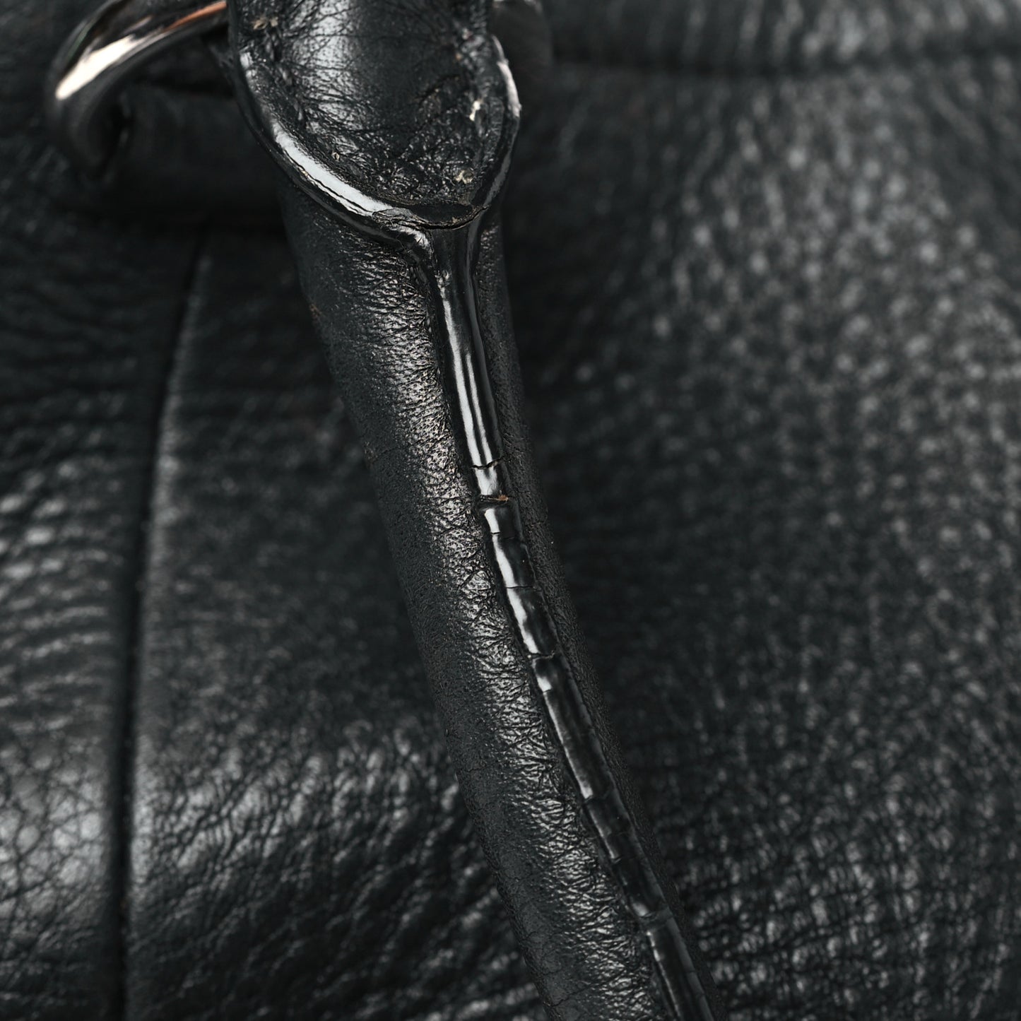 Vitello Daino Shopping Tote Black