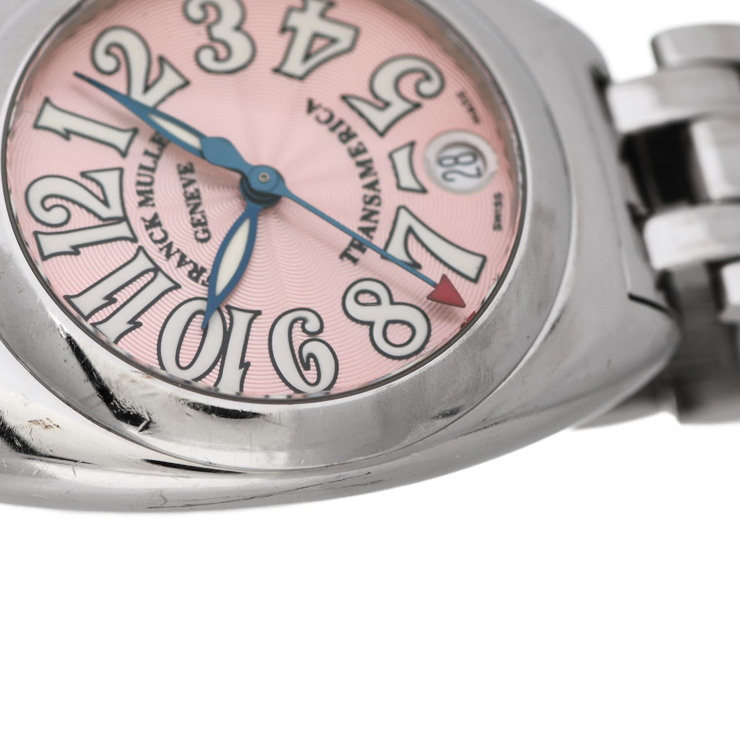 Stainless Steel 32mm Transamerica Quartz Watch Pink 2000L