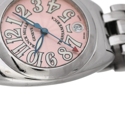 Franck Muller Stainless Steel 32mm Transamerica Quartz Watch Pink 2000L 6 of 6