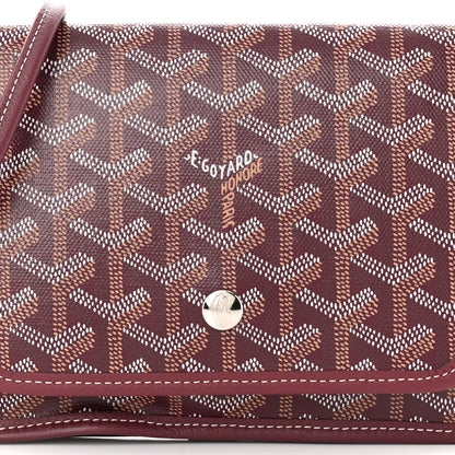 Goyard Goyardine Plumet Wallet Clutch Burgundy 8 of 10