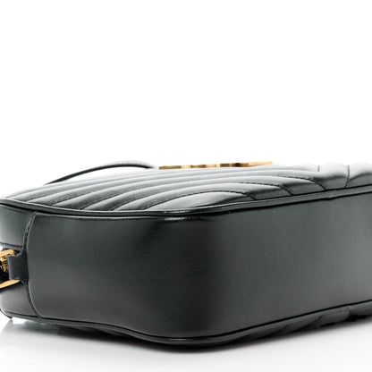 Saint Laurent Calfskin Matelasse Monogram Lou Camera Bag Black 9 of 15