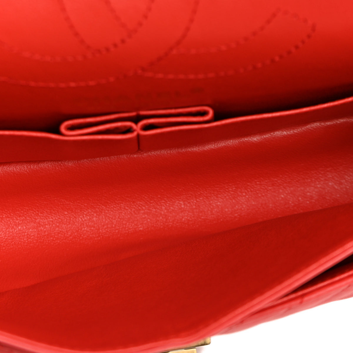 Chanel Sheepskin Chevron Quilted 2.55 Reissue 225 Flap Red 5 of 11