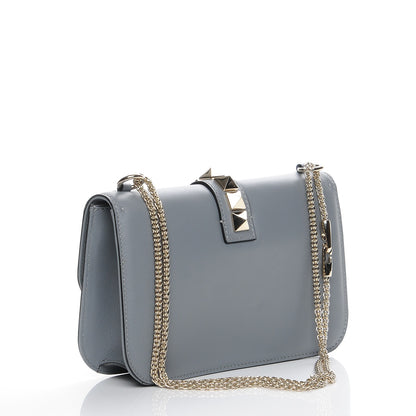 Valentino Garavani Vitello Medium Glam Lock Rockstud Flap Light Stone 3 of 7
