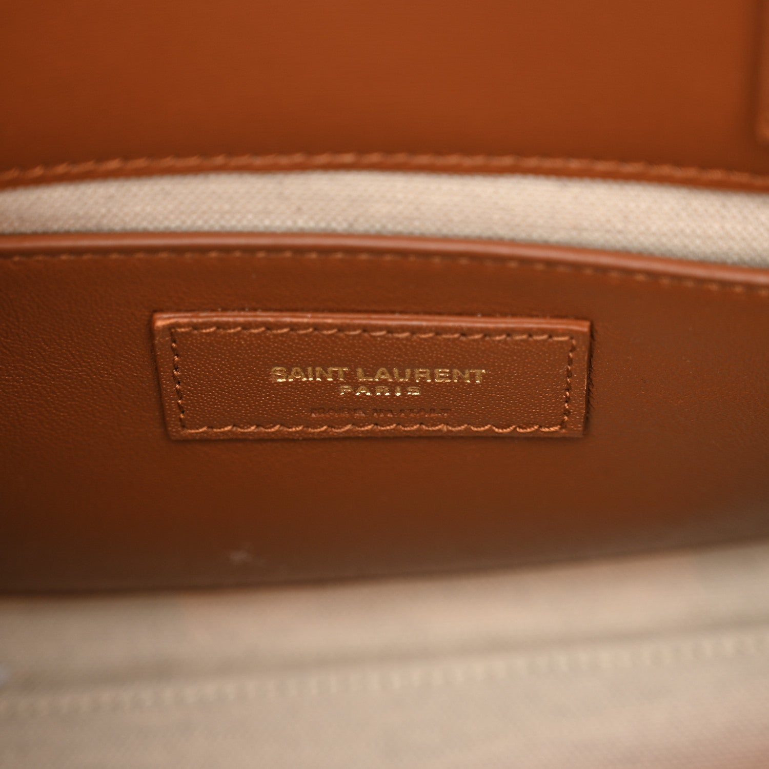 Saint Laurent Calfskin Raffia Manhattan Nano Shopper Tote Naturale Brown 6 of 11