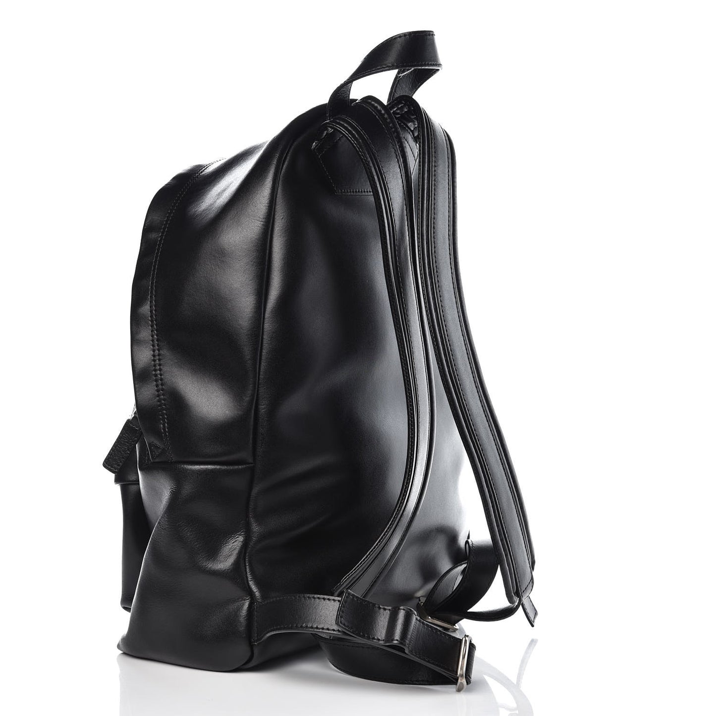 Calfskin Star Mini Backpack Black White