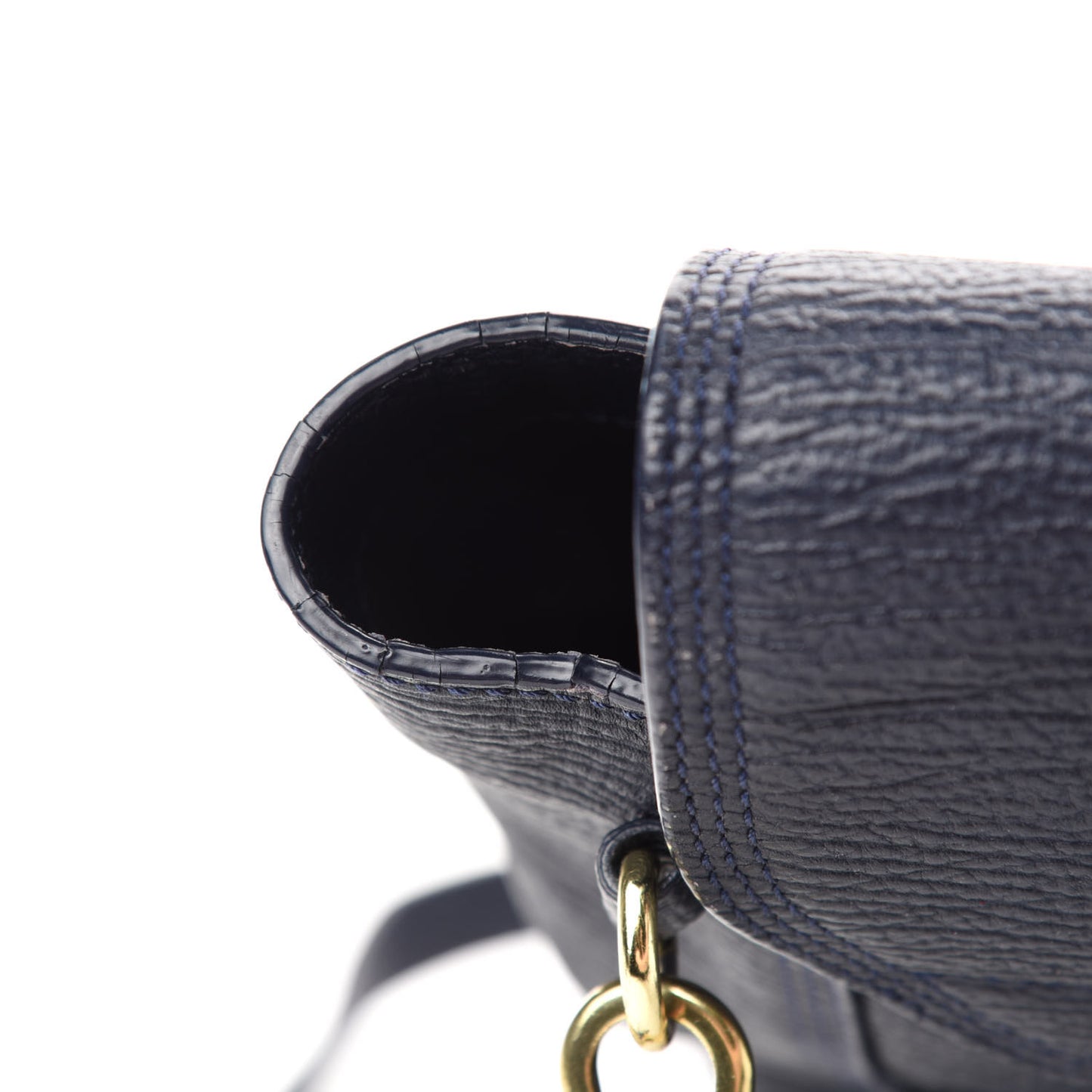 Textured Calfskin Large Pashli Satchel Ink