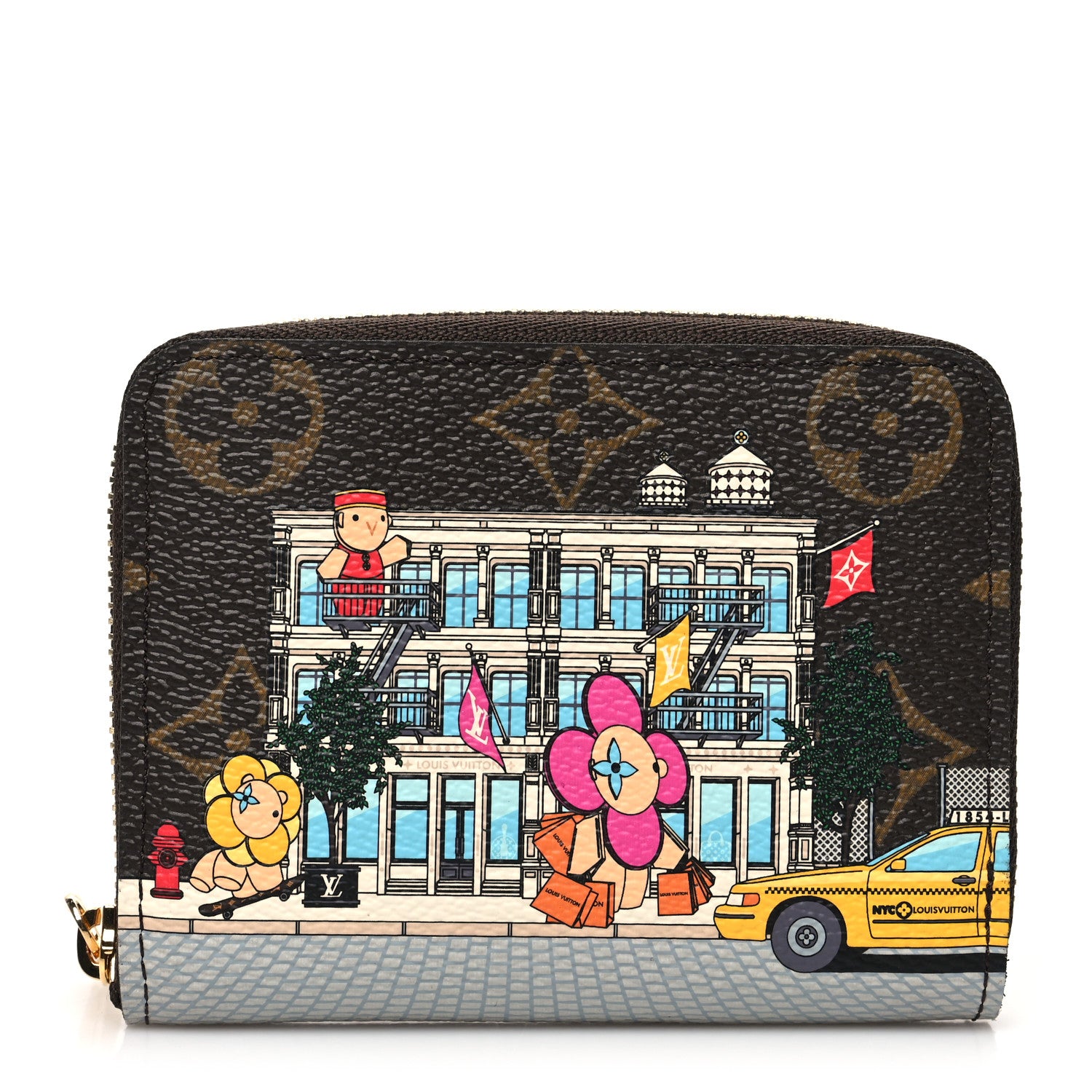 Louis Vuitton Monogram 2022 Christmas Animation New York Soho Zippy Coin Purse Yellow 1 of 10