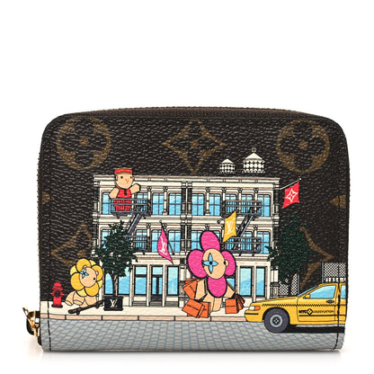 Louis Vuitton Monogram 2022 Christmas Animation New York Soho Zippy Coin Purse Yellow 1 of 10