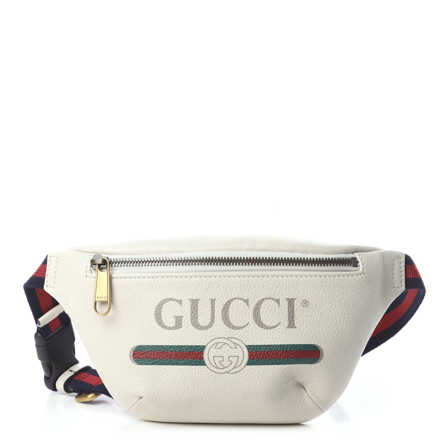 Gucci Grained Calfskin Small Logo Belt Bag White 1 of 9