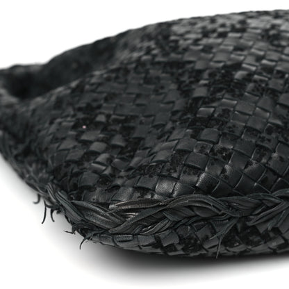 Bottega Veneta Nappa Velours Intrecciato Fuzzy Medium Veneta Hobo Black 8 of 9