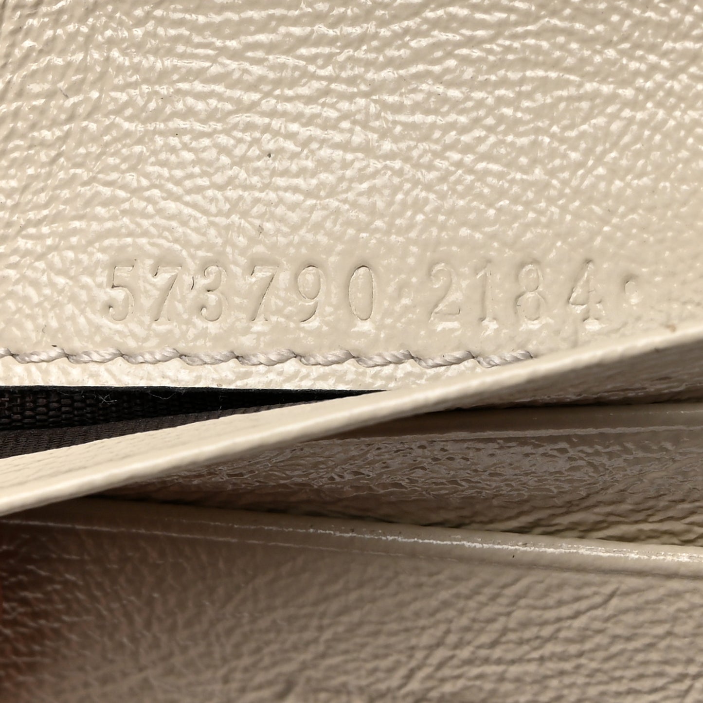 Calfskin Web Rajah Chain Card Case Wallet White