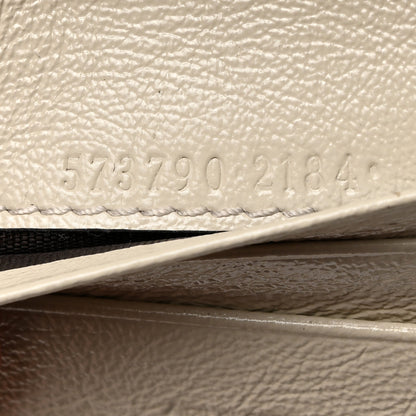 Gucci Calfskin Web Rajah Chain Card Case Wallet White 6 of 8