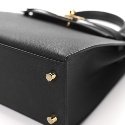 Hermes Epsom Kelly Sellier 25 Black 10 of 14