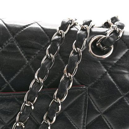 Chanel Lambskin Quilted Medium Double Flap Black 14 of 15