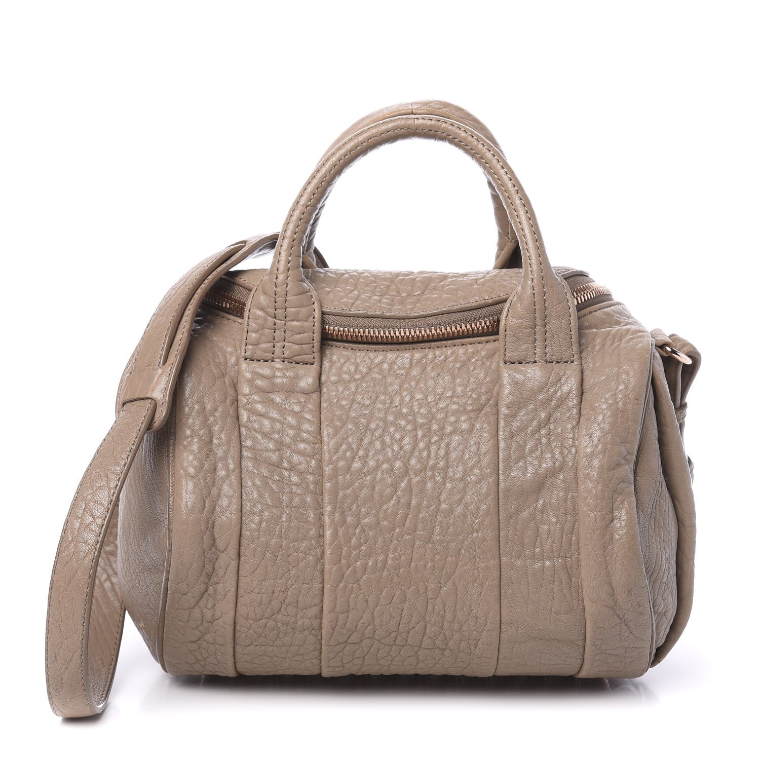 Alexander Wang Pebbled Lambskin Rockie Latte Rose Gold Hardware 1 of 14