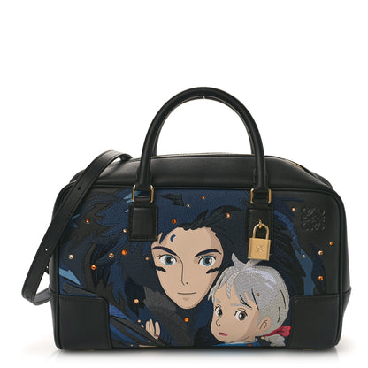 Loewe X HOWLS MOVING CASTLE Calfskin Amazona 28 Black 1 of 8