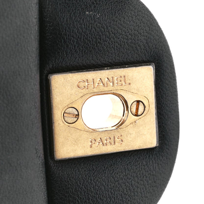 Chanel Tweed Quilted Mini Side Pearl Flap Bag Black Ecru White 7 of 11