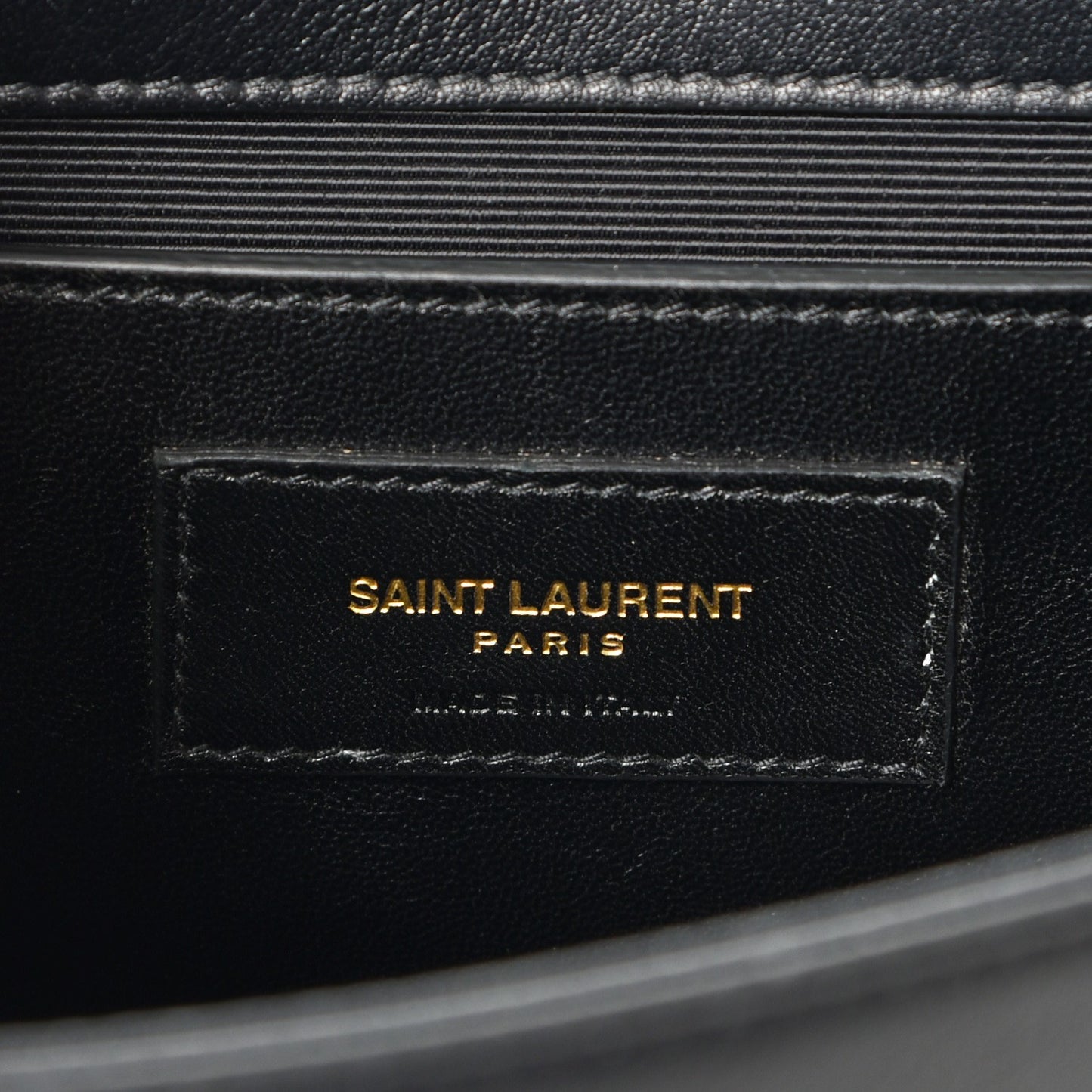 Smooth Calfskin Medium Braided Monogram Kate Satchel Black
