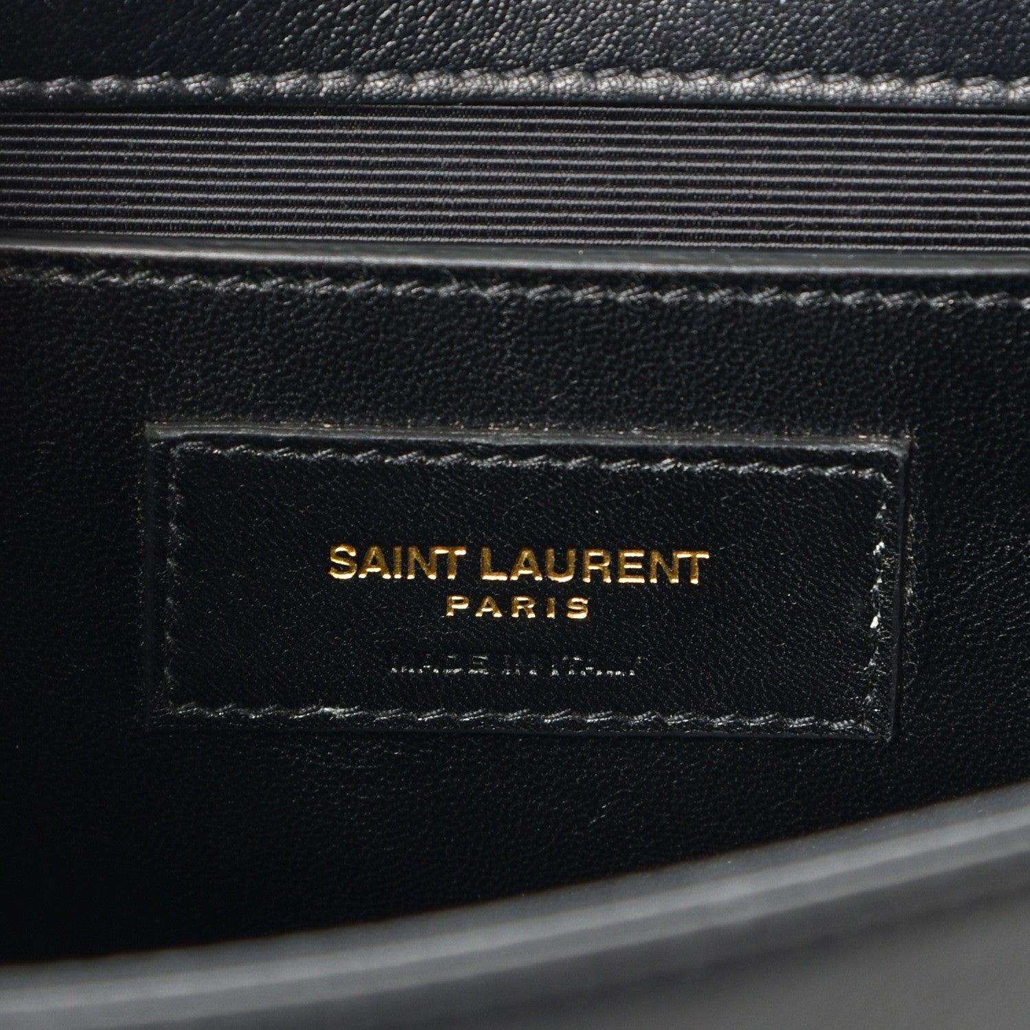 Saint Laurent Smooth Calfskin Medium Braided Monogram Kate Satchel Black 6 of 8