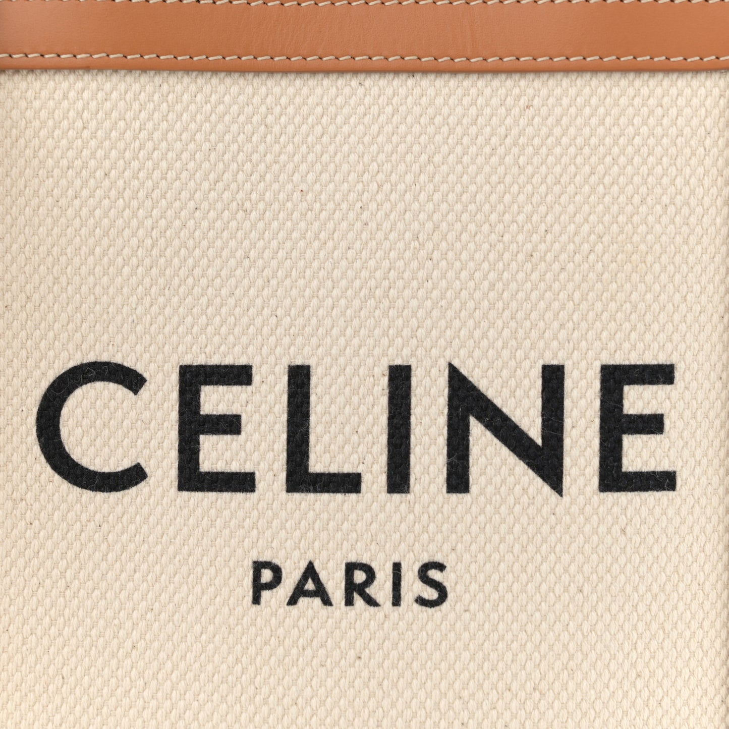 Canvas Calfskin Mini Vertical Cabas Natural Tan