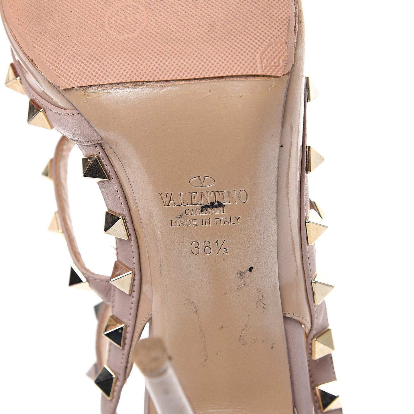 Patent Rockstud Ankle Strap Pumps 38.5 Poudre